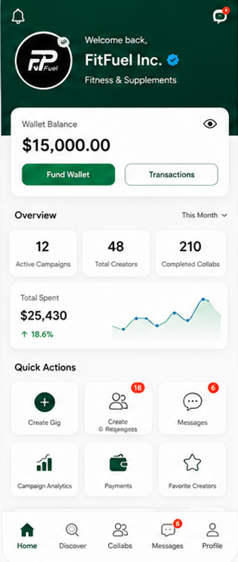 GetCollabs mobile app for brand deals and creator collaborations